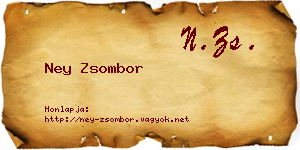Ney Zsombor névjegykártya